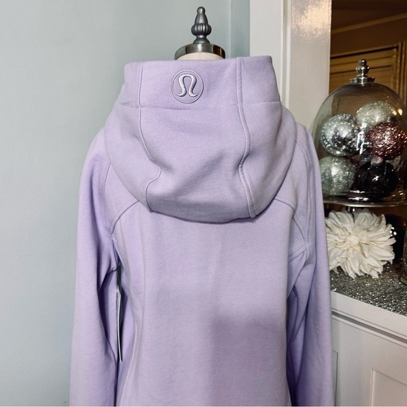 Lululemon Scuba Full Zip Hoodie Jacket Purple Lilac Ether Size 14 NWT - Picture 6 of 10